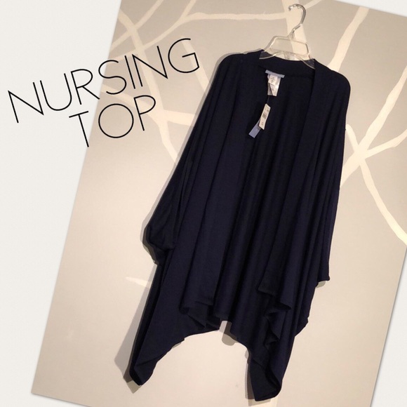 Motherhood Maternity Tops - ⬇️$20🎉HP🎉🆕 Draped Nursing Cardigan in Navy - OS